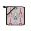 thumbnail image 1 of 1 PCS Pot Holders for Kitchen - Heat Resistant Silicone Pot Holders with Hanging Loop, Eiffel Tower red blue Non Slip Oven Hot Pads, Potholders for Decor Baking Cooking Kitchen, 1 of 6