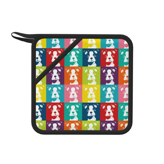 1 Pc Silicone Anti-Hot Hot Pads Oven Mitts Heat Resistant Pot Holders With Pockets Non Slip Oven Glove Potholder Kitchen Cooking Bbq Baking 7 1in Seamless