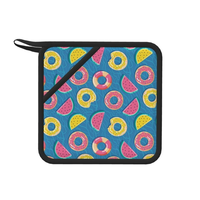 1 PCS Pot Holders for Kitchen Red Yellow Watermelon Donuts Pot