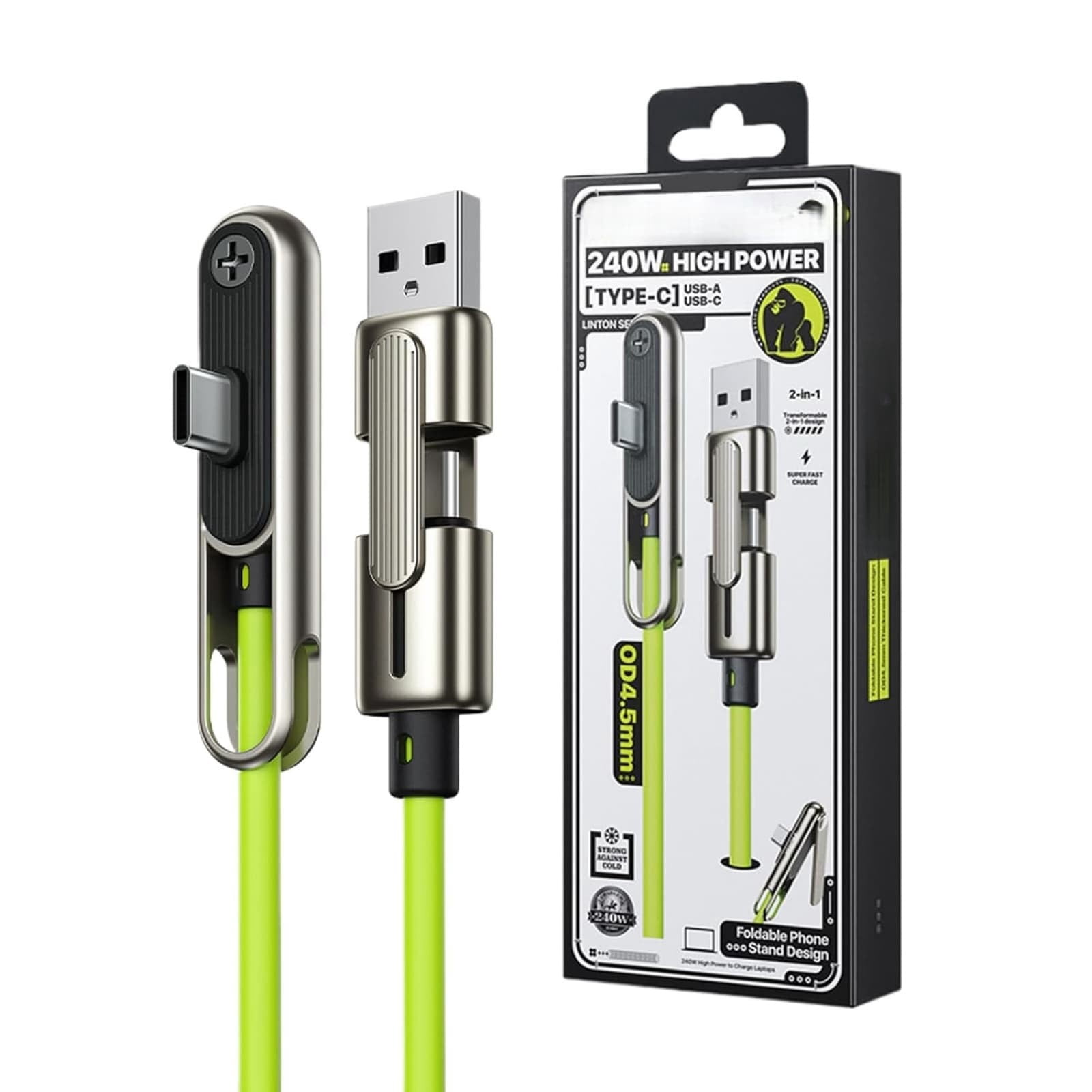 1 PCS Practical Holder With Stand 240W Fast Charging & 480Mbps Data ...