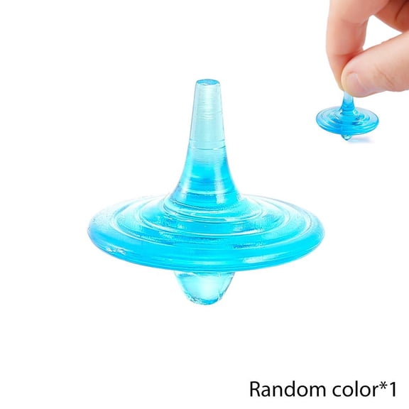 1 PCS Random-color Children’s Acrylic Spinning Tops Gems Toys, Colorful Durable Shiny Crystal Small Tops for Boys Girls Kids Game in Family/Party/School/Kindergarten Game/Reword/Gift/Education