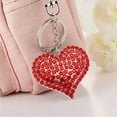 thumbnail image 1 of 1 PCS Rhinestone Heart Keychain Glitter Crystal Heart Lock Key Ring Bling Love Purse Pendant Charm Valentine's Day Gift, 1 of 7