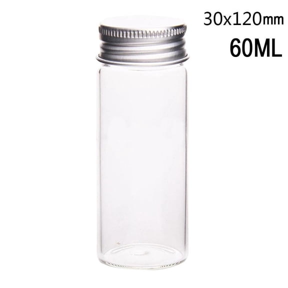 1 PCS Sample Vials Glass Small Jars with Aluminum Screw Mini Glass Bottles