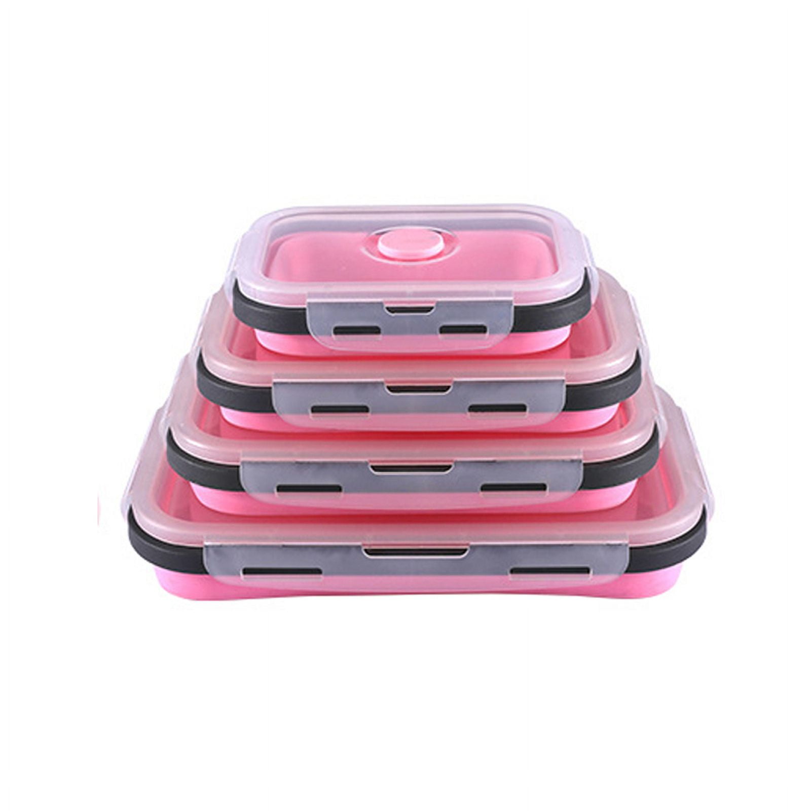 DragonX2 Silicone Collapsible Lunch Box Set Of 3 Collapsible With