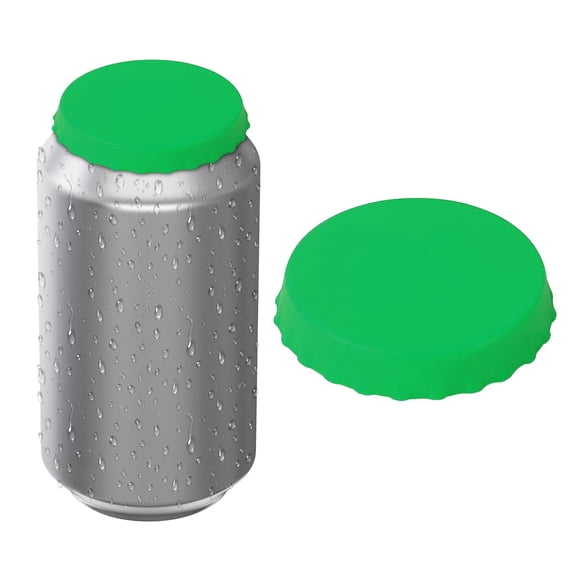 1 PCS Silicone Soda Can Lids,BPA-Free Reusable Silicone Can Covers, Can Stopper or Protector For Soda, Drink, Juice,Coke, Beverage, Can Lid, Cover or Protector Quasi Beverage Cans,Green