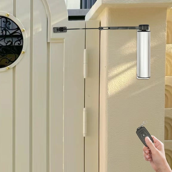 1 PCS Silver Automatic Swing Gate Opener, Electric Door Operator Closer, ElectricDoor Open Mechanism w/Remotes