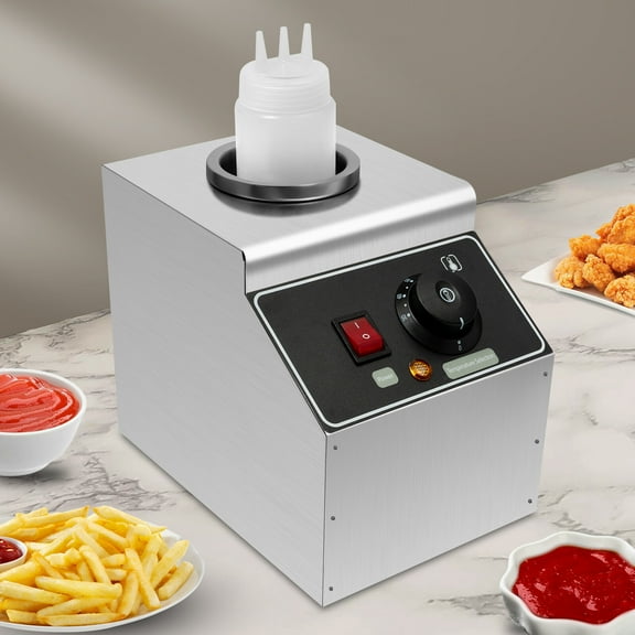 1 PCS Silver Electric Sauce Warmer, Single-head Sauce Insulation Machine, Sauce Insulation Machine, 80W, 110V/60Hz, Adjustable Temperature Range: 30-85C/86-185F