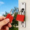 thumbnail image 1 of 1 PCS Small Padlock with Key, Suitcase Small Locks with Keys, Mini Keyed Padlock, Metal Padlock Luggage Padlocks Plastic-Covered Copper Keyed for Suitcase, Backpack, Boxes, Laptop Bag(Red), 1 of 9