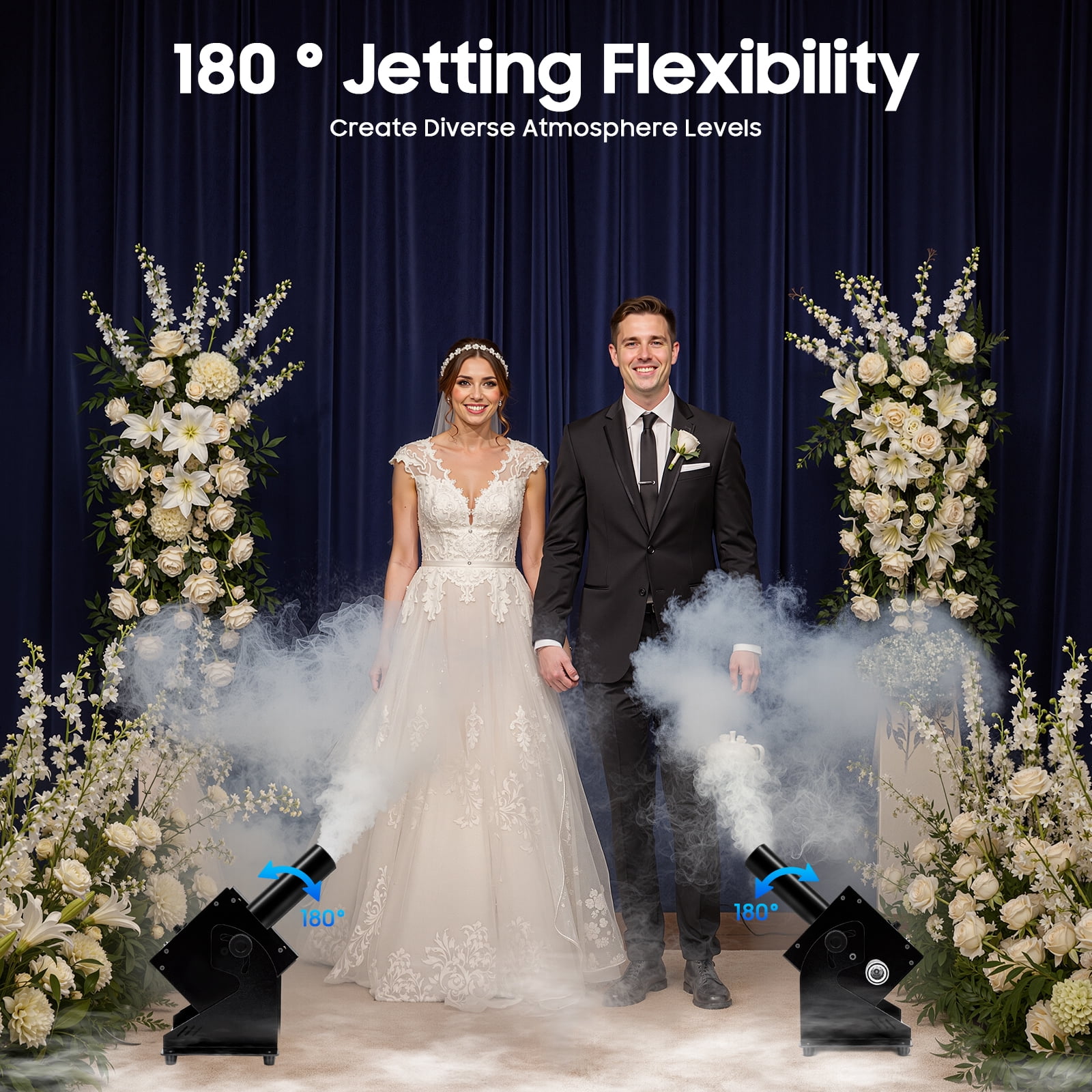 1 PCS Smoke Machine for bars, banquets, weddings, dances, hotels, light parties, holidays,  Fog Machine, CO₂ Air Column Machine, Black
