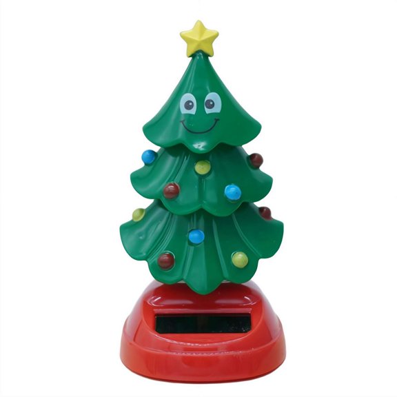 1 PCS Solar-Powered Dancing Christmas Tree for Car Dashboard, Solar Shaking Figurine Holiday Decor for Dashboard Desk