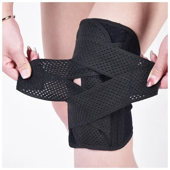 Black M 1 PCS Sports Kneepad Men Women Pressurized Elastic Knee Pads Arthritis Joints Protector Fitness Gear Volleyball Brace Protector