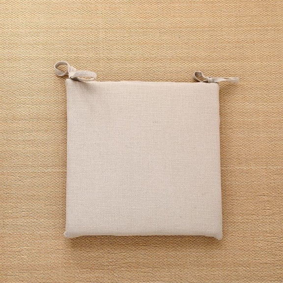 1 PCS Square Chair Pad with Ties for Dining Chairs Cotton Linen Kitchen Chair Cushions Floor Pillow Pad with Removable Cover