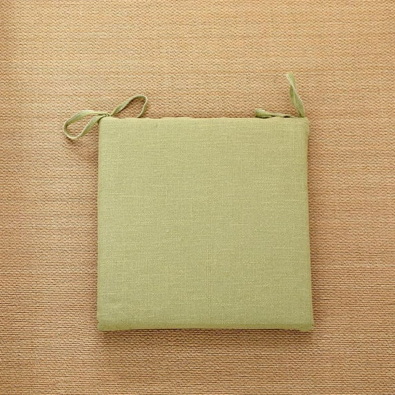 1 PCS Square Chair Pad with Ties for Dining Chairs Cotton Linen Kitchen Chair Cushions Floor Pillow Pad with Removable Cover