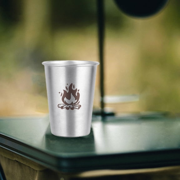 1 PCS Stainless Steel Cups with Camping Theme - Camping Gift for Men or Women, Decor for Your RV or Camper - Glasses Safe