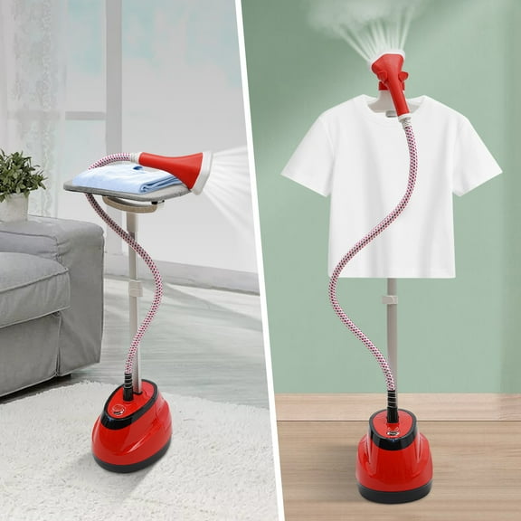 1 PCS Standing Steamer, Red Professional Cloth Steamer with Ironing Board, Professional Steamer for Clothes, 1350W, 110V
