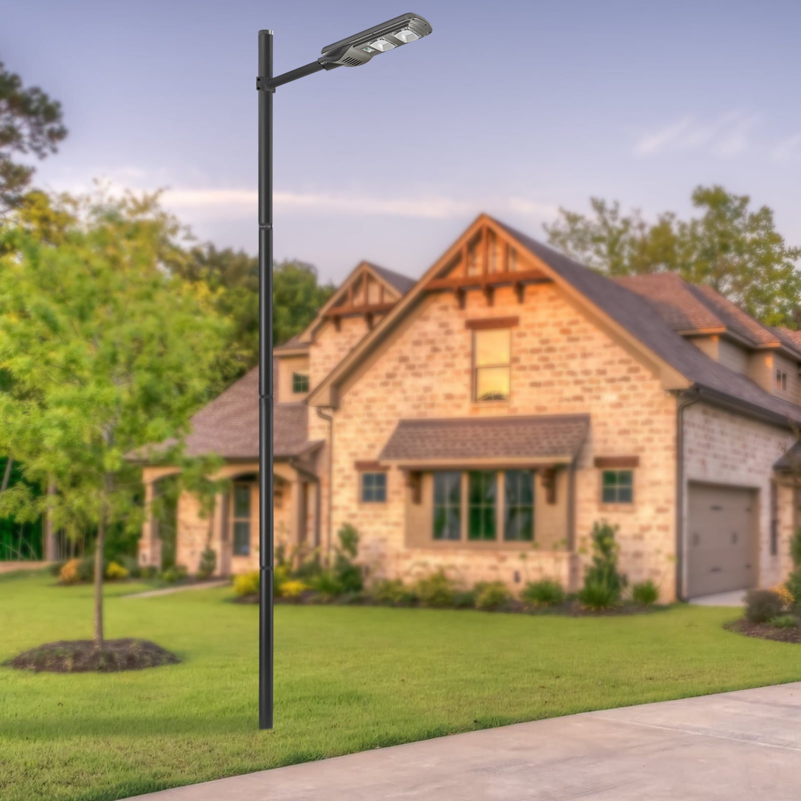 1 PCS Street Light Pole, Street Lamp Post, Outdoor Street Courtyard Parking Lot Lighting Post, Product Height: 4m/13ft(Actual Height: 3. 8m/12. 47ft)