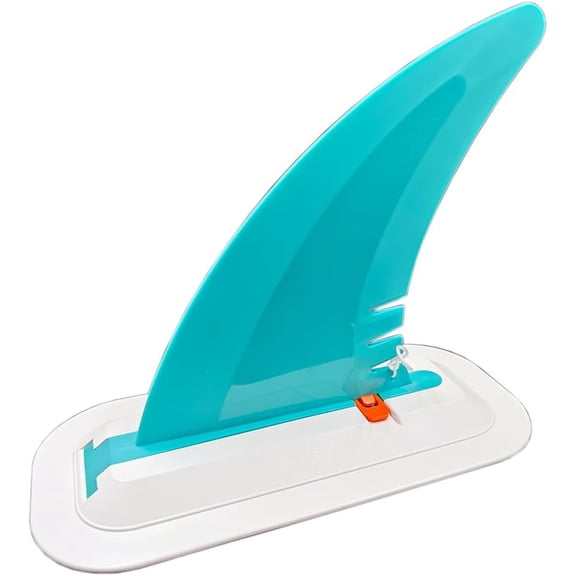 1 PCS Surfing Fins,Inflatable Paddle Board Fins,7''SUP Blue Single Center Fin with White Base,Detachable Fin Dock Tail Fin for Long Board Paddle Board Surfboard Surfing Kayak Fin.