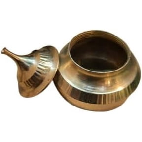 1 PCS TRADITIONAL PURE BRASS SINDHOOR KUMKUM BOX