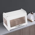 thumbnail image 1 of 1 PCS Tea Color Dish Drying Rack, Drying Drainer, Dish Drying Rack and Drain Board with Lid Cover,  49.2*30*34.6cm/19.37*11.81*13.62 in, used in homes, milk tea shops, bars, coffee shops, 1 of 9