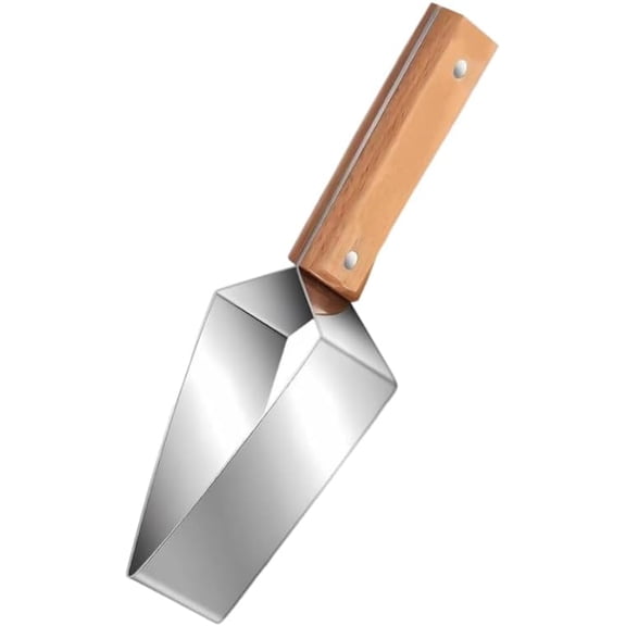 1 PCS Triangle Watermelon Cutter, Stainless Steel with Wooden Handle - Melon Slicer, Fruit Cutter for Kitchen Gadgets.