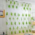 thumbnail image 1 of 1 PCS Vines Leaves Tulle Door Window Curtain Drape Panel Sheer Scarf Valances Polyester Curtains,Green,Polyester, 1 of 3