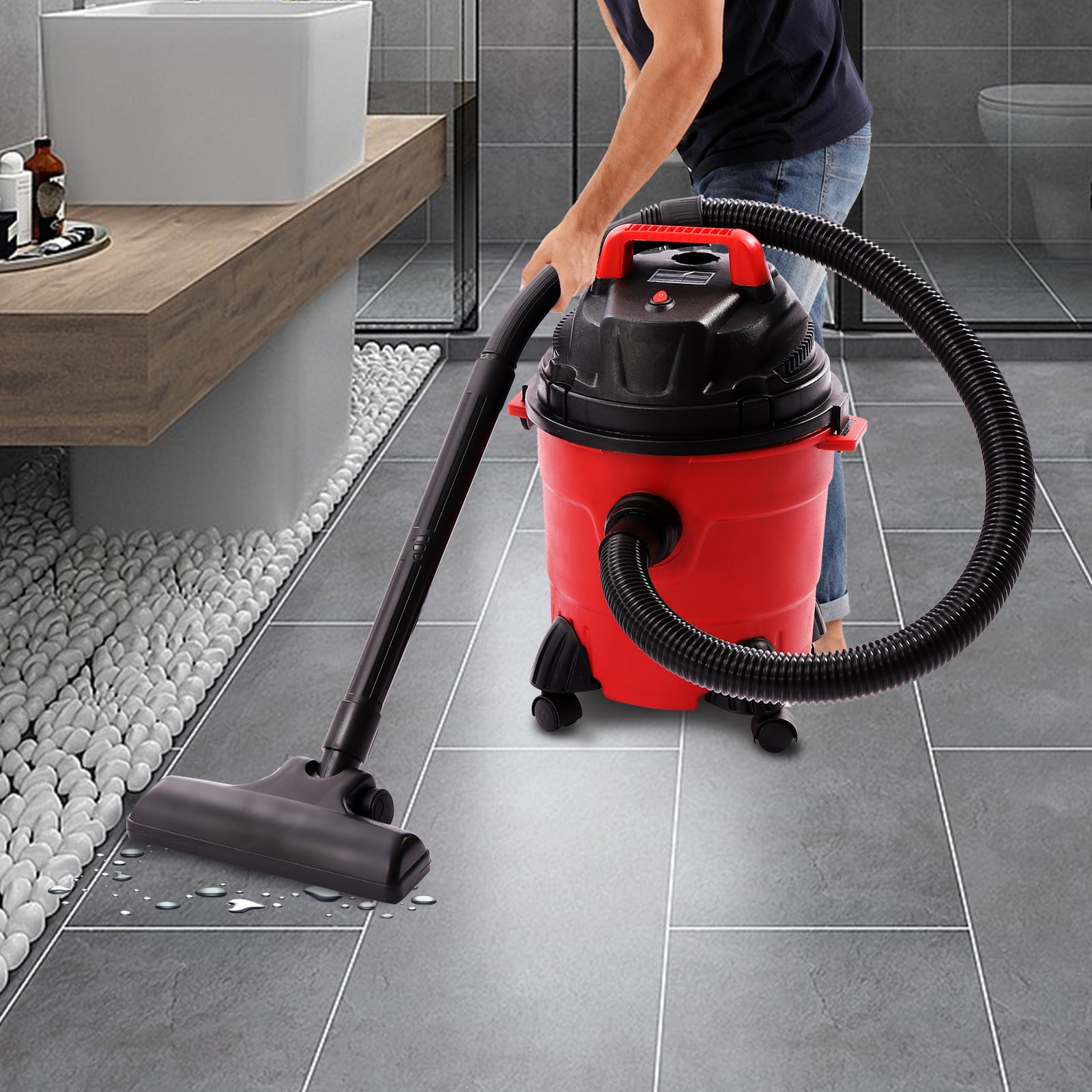 1 PCS Wet/Dry Vacuum for cleaning your home, garage, workshop, and vehicle projects, Portable Heavy-Duty Shop Vacuum 3 in 1 Function with Attachments for House, Garage, Car& Workshop