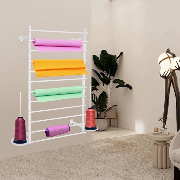1 PCS White 12 Tiers Wall Mounted Scarf Rack, Wall Display Rack, Towels Storage Rack, Total Load-bearing Capacity: 22.7kg/50lbs, suitable for home and commercial use in accessory stores, bedrooms