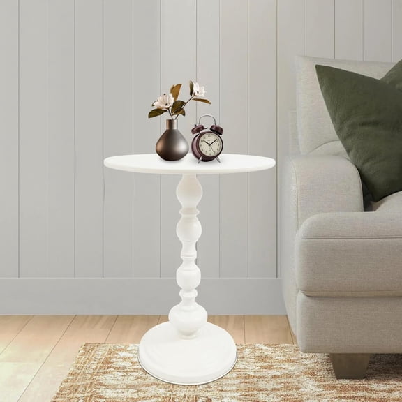1 PCS White 40*52cm/15.7*20.5in End Table, Side Table, Sofa Side Table