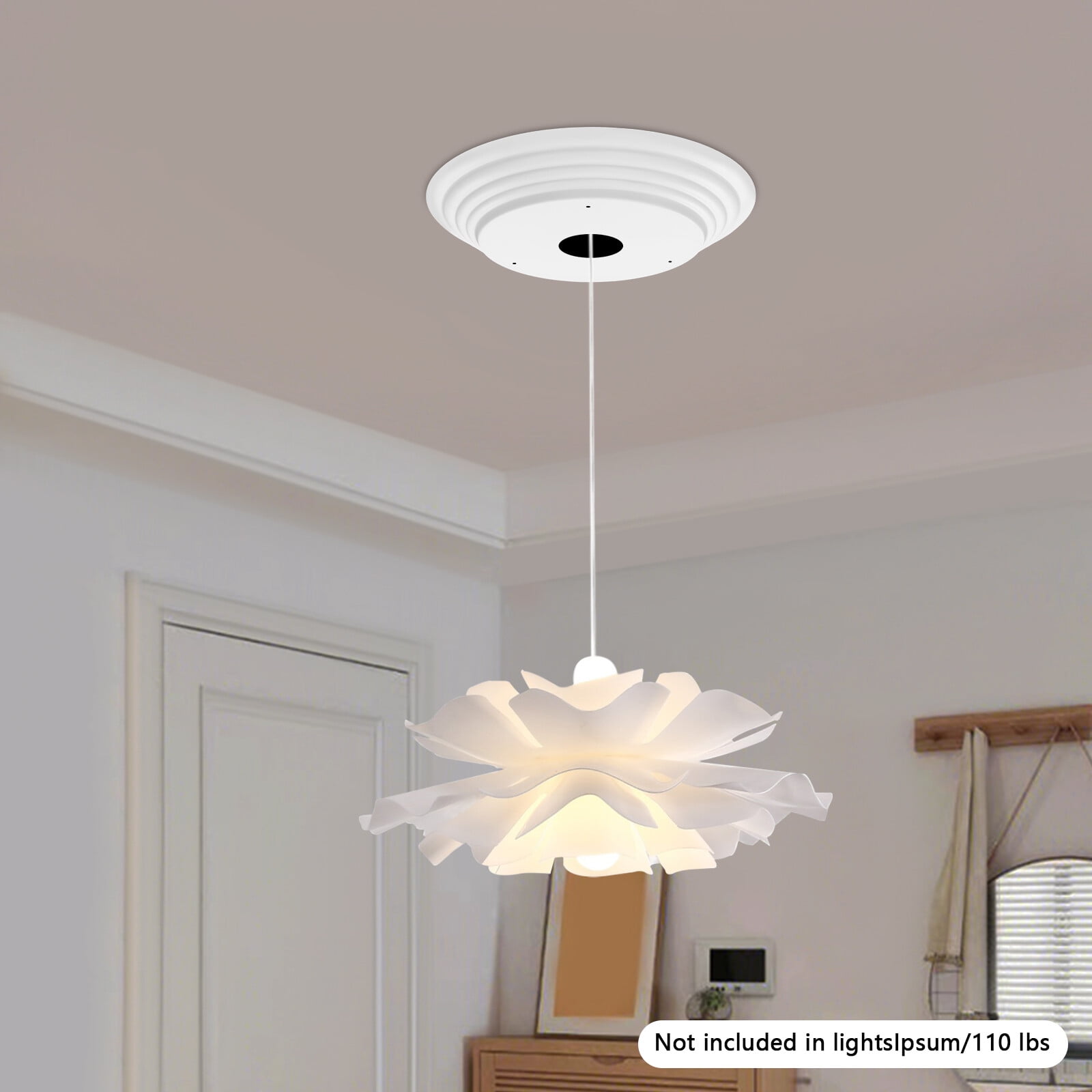 1 PCS White Decorative Cover, Chandelier Electric Hoist Decorative Cover, Chandelier Decorative Cover