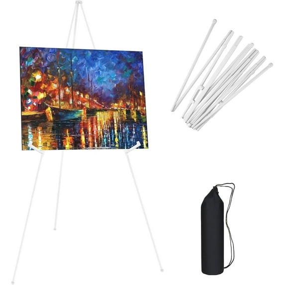 1 PCS Black Easel Stand for Painting Stand, 65 Inch Adjustable Metal Easels for Painting, Poster with Portable Bags