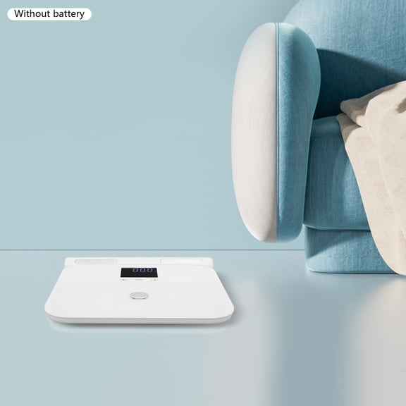 1 PCS White Intelligent Electronic Scale, 8 Eletrode Body Fat Scale, Multifunctional Weight Scale