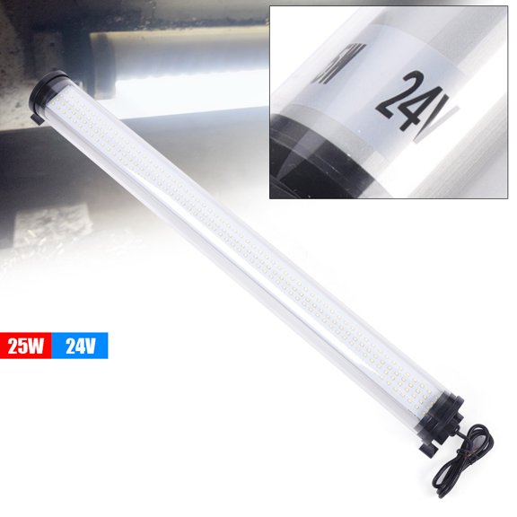 1 PCS White Work Light, LED Work Light, 25W LED Work Light with Clear Cover for CNC machining centers, engraving and milling machines, drilling and tapping machines, welding machines