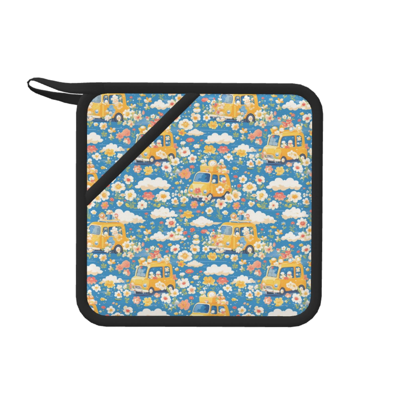 1 PCS cute daisy car yellow Pot Holders for Kitchen Heat Resistant