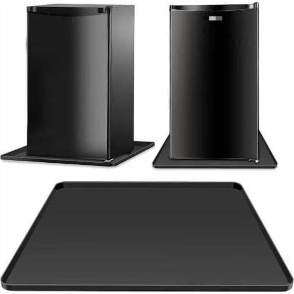 1 PCS washer and dryer covers for the top,23.6 * 23.6 silicone Washable Dryer top protector mat,Rubber non-slip countertop for home (black).
