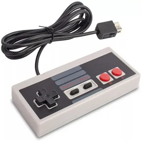 1 PCs Classic USB Controllers for NES Mini, Plug and Play NES Mini -Classic Controller with 1 Pack of 6ft Extension Cable