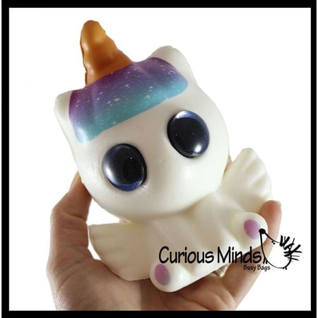 1 PEGASUS UNICORN WITH WINGS Large Animal Slow Rise Squishies Slow Rise Foam - Scented Sensory, Stress, Fidget Toy