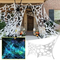 Under $1! PEONAVET Halloween Decorations Outdoor, 78.7 ×39.4" Spider Web Yard Decor, Super Stretch Cobwebs for Halloween Indoor and Outdoor Party Supplies