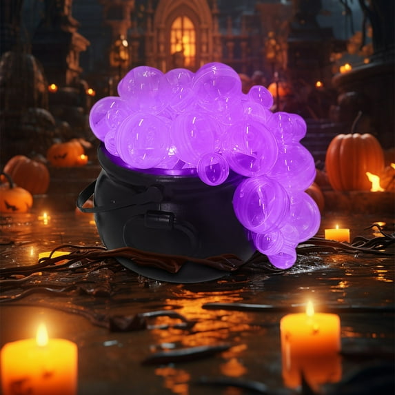 Under $1 PEONAVET Halloween Decorations OutdoorLarge Witches Cauldron with TripodLighted Black Plastic Bowl Witch Decor for Indoor Outdoor Home Room Porch Yard Lawn Party Outside