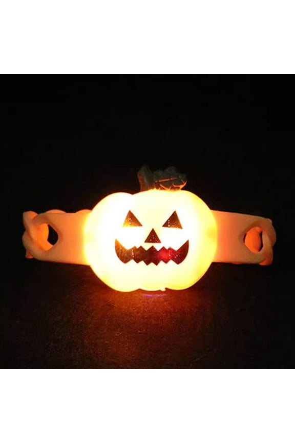 Under $1 PEONAVET Halloween Glow BraceletsLight Up Pumpkin Bracelet Party FavorsGlow in The Dark Party Supplies Halloween Birthday Gifts Xmas Stocking Goodie Bags Stuffers