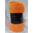 thumbnail image 1 of 1 PIECE ORANGE Solid Soft Warm Versatile Small Throw Lightweight Travel Micro Plush Bed Blanket, 1 of 1