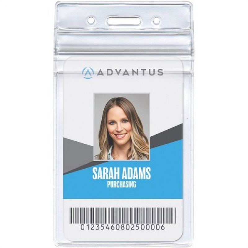 1 PK,Advantus Vertical Resealable Badge Holder (75524)