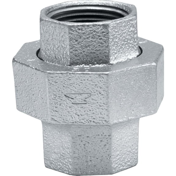 1 PK, Anvil 8700163457-Anvil 3/4 In. x 3/4 In. FPT Malleable Iron Galvanized Union