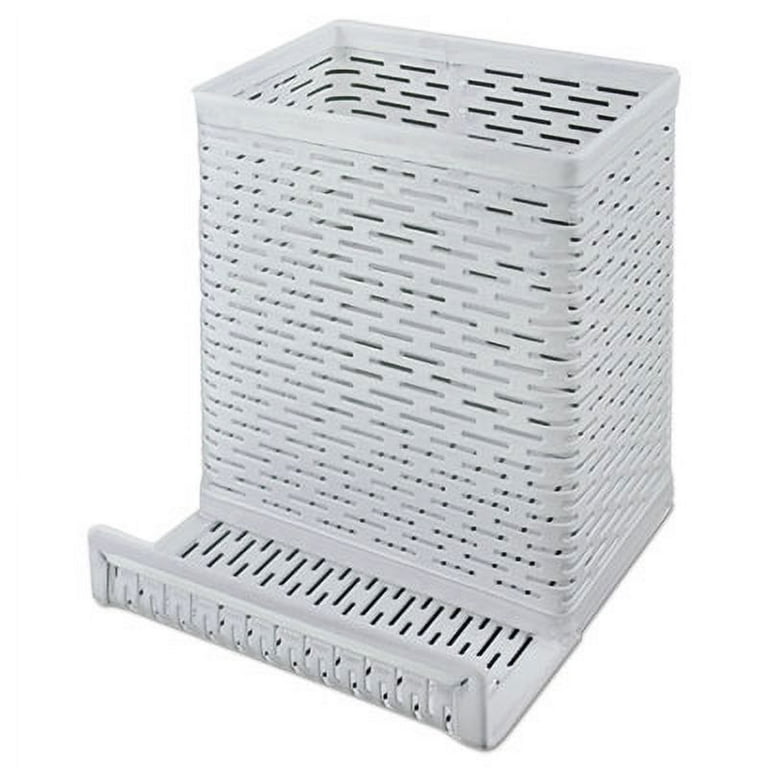 Urban Collection Punched Metal Pencil Cup/Cell Phone Stand, Perforated Steel, 3.5 x 3.5, Black Urban Collection Punched Metal Pencil Cup/Cell Phone Stand, Perforated Steel, 3.5 x 3.5, Black