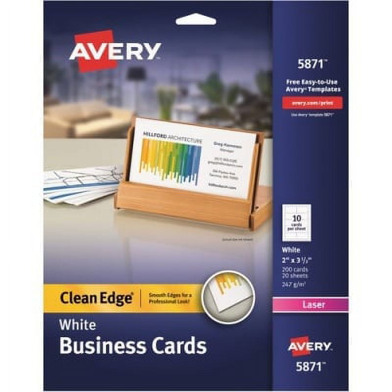 1 PK,Avery Two-Sided Printable Clean Edge Business Cards, Laser ...