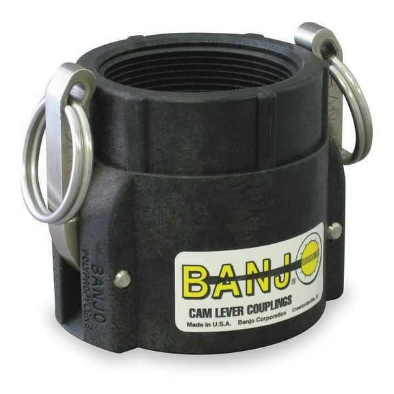 1 PK Banjo Cam & Groove Coupling, Type D, 2 in Coupling, 2 in Hose Fitting, 2 in -11-1/2 Thread Size, EPDM