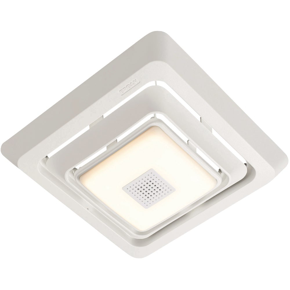 1 PK, Broan Sensonic 11 In. x 93/4 In. x 2 In. White Bath Exhaust Fan