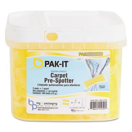 1 PK,Carpet Pre-Spotter, Citrus Scent, 100 PAK-ITs/Tub, 4 Tubs/Carton (5964203400CT)