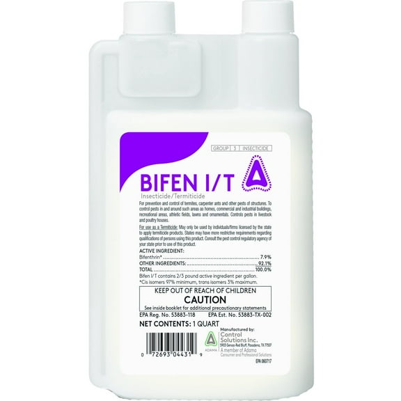 1 PK, Control Solutions 82004431-Control Solutions Bifen I/T 1 Qt. Concentrate Termite Killer