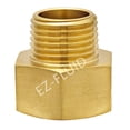 thumbnail image 1 of (1-PK) EZ-FLuid 3/4" FHT X 1/2" MIP Male Garden Hose Adapter Connector Coupling,Brass Thread Garden Hose Threaded to Pipe Threaded Adapter Pipe Fitting, 1 of 1