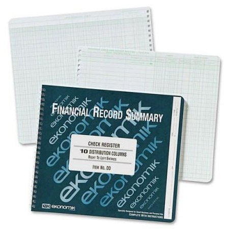 1 PK,Ekonomik Check Register Forms (DD)